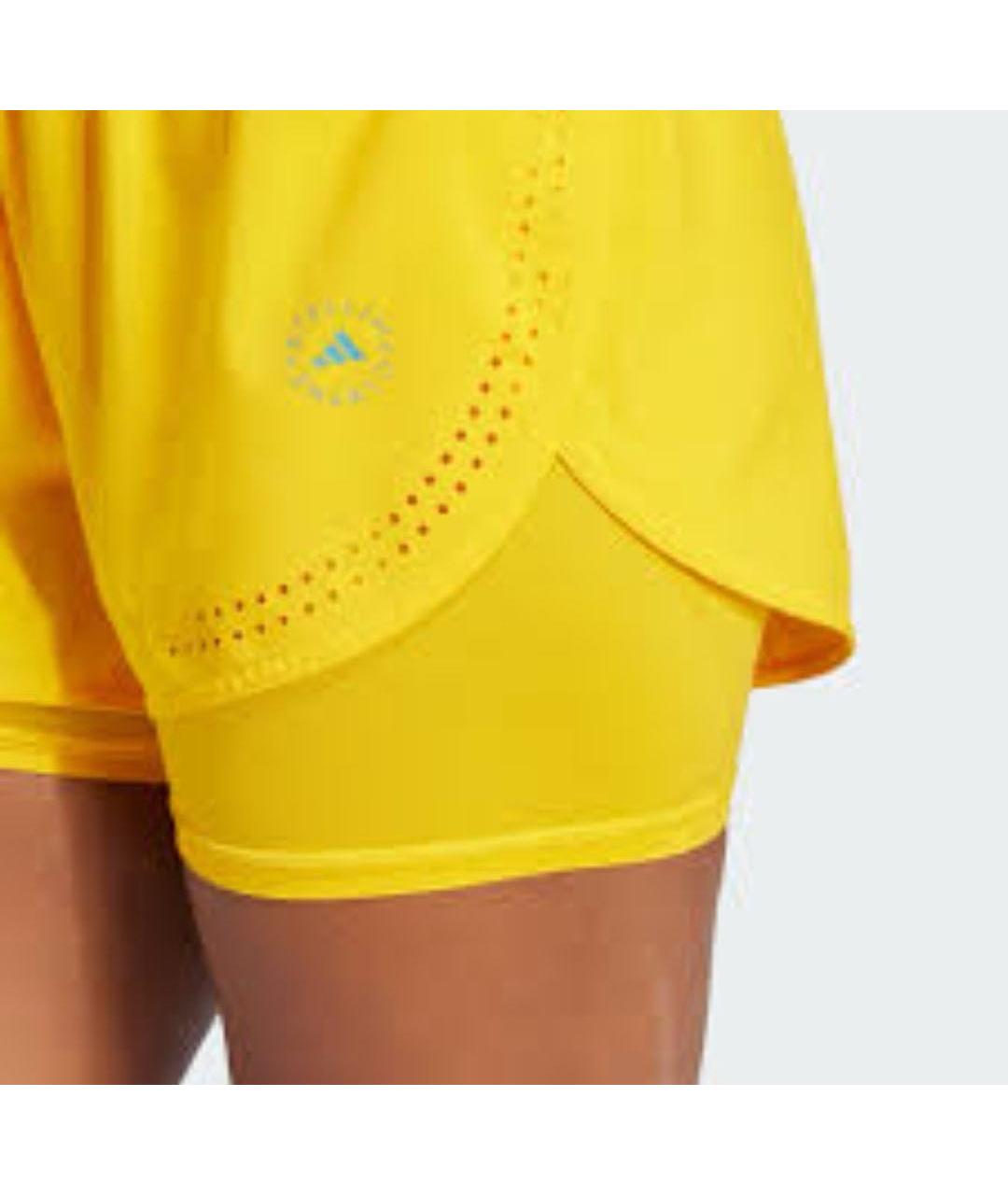 ADIDAS BY STELLA MCCARTNEY Желтые полиэстеровые спортивные брюки и шорты, фото 3