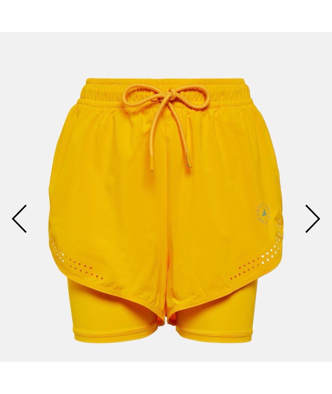 ADIDAS BY STELLA MCCARTNEY Желтые полиэстеровые спортивные брюки и шорты, фото 6