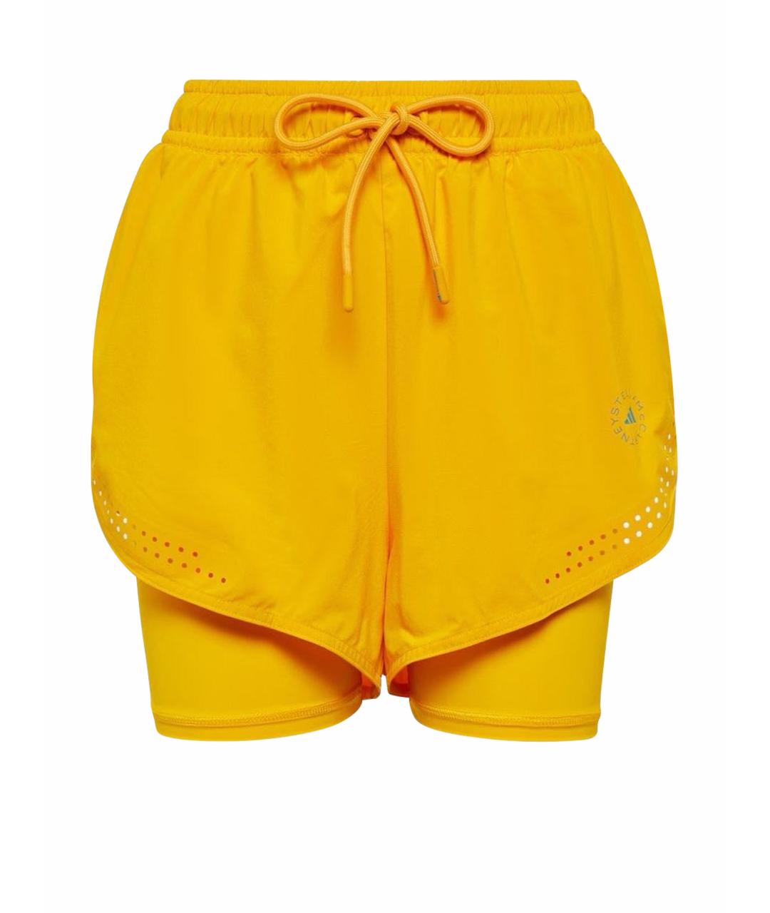 ADIDAS BY STELLA MCCARTNEY Желтые полиэстеровые спортивные брюки и шорты, фото 1