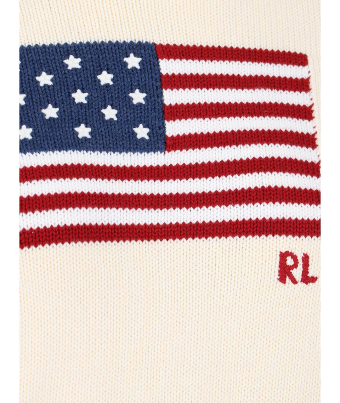 POLO RALPH LAUREN Белый хлопковый джемпер / свитер, фото 3