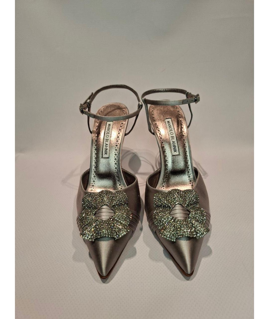 MANOLO BLAHNIK Серебряные туфли, фото 2