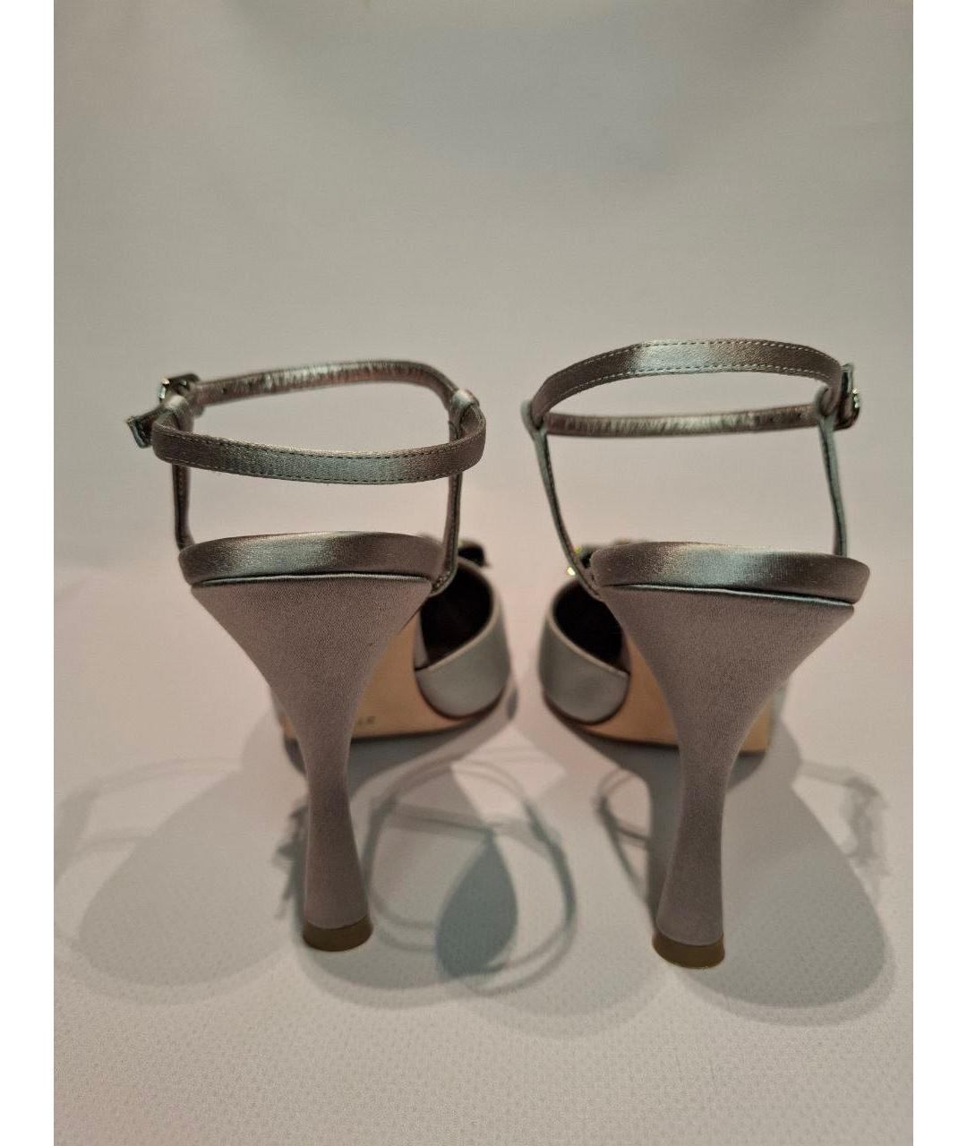 MANOLO BLAHNIK Серебряные туфли, фото 4