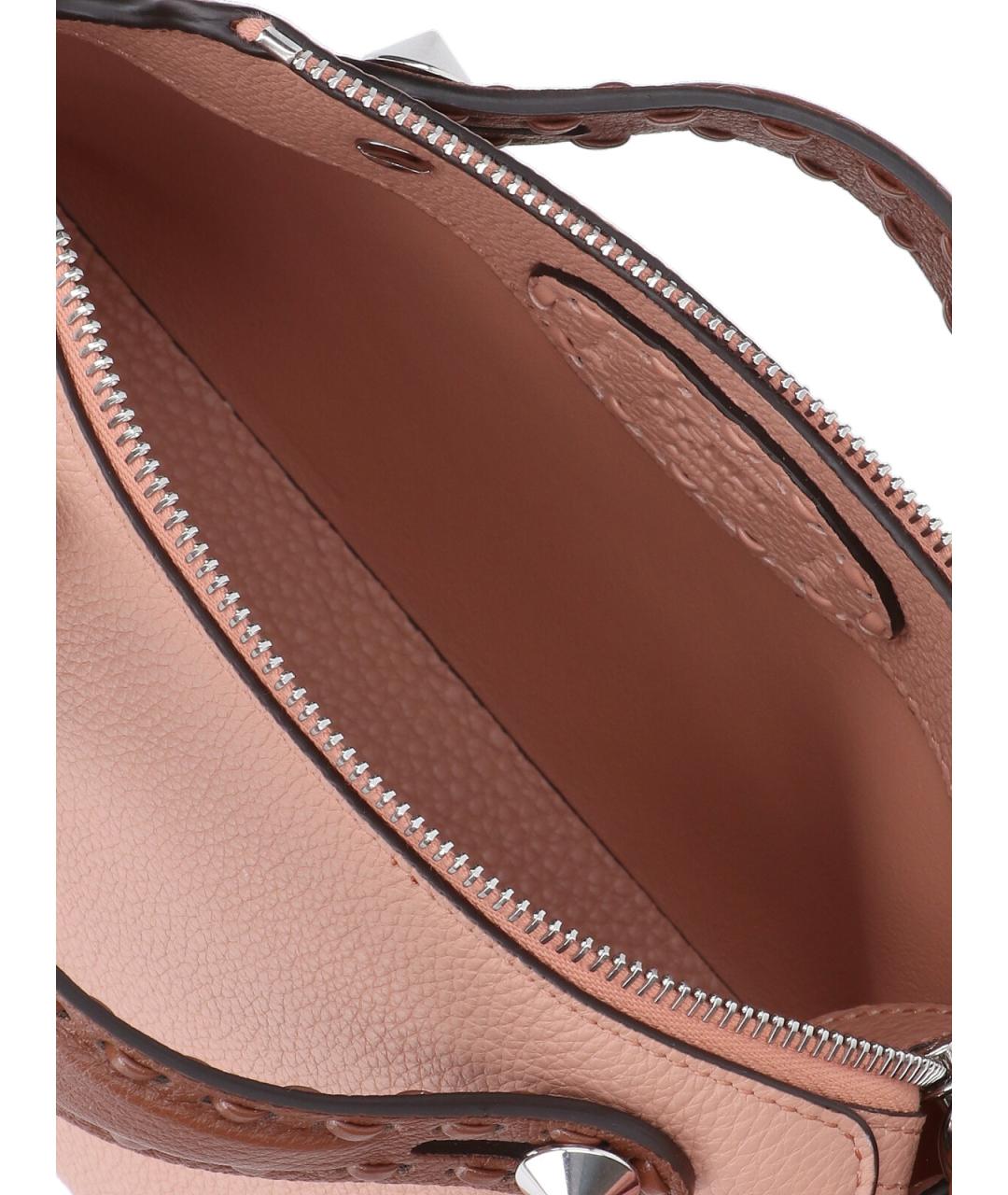 FENDI Розовая кожаная сумка тоут, фото 4