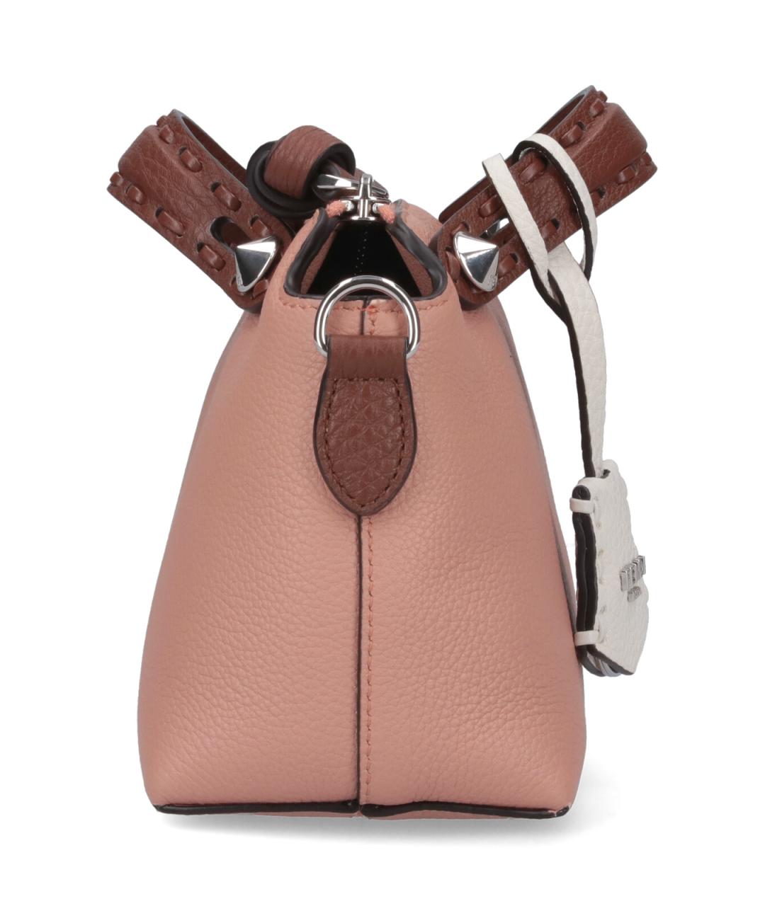 FENDI Розовая кожаная сумка тоут, фото 5