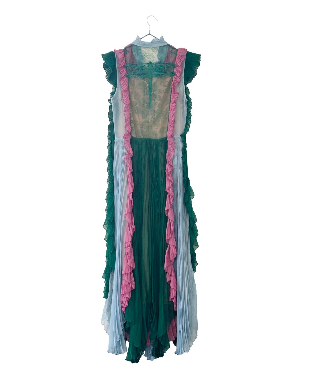 GUCCI Мульти шифоновое вечернее платье, фото 2