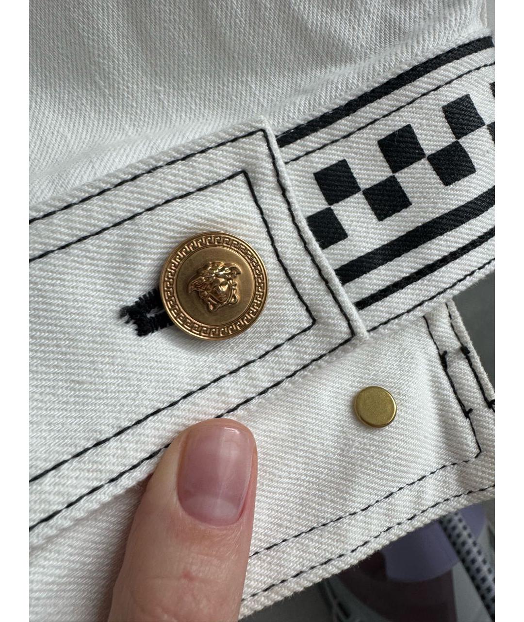 VERSACE Белая хлопковая куртка, фото 4
