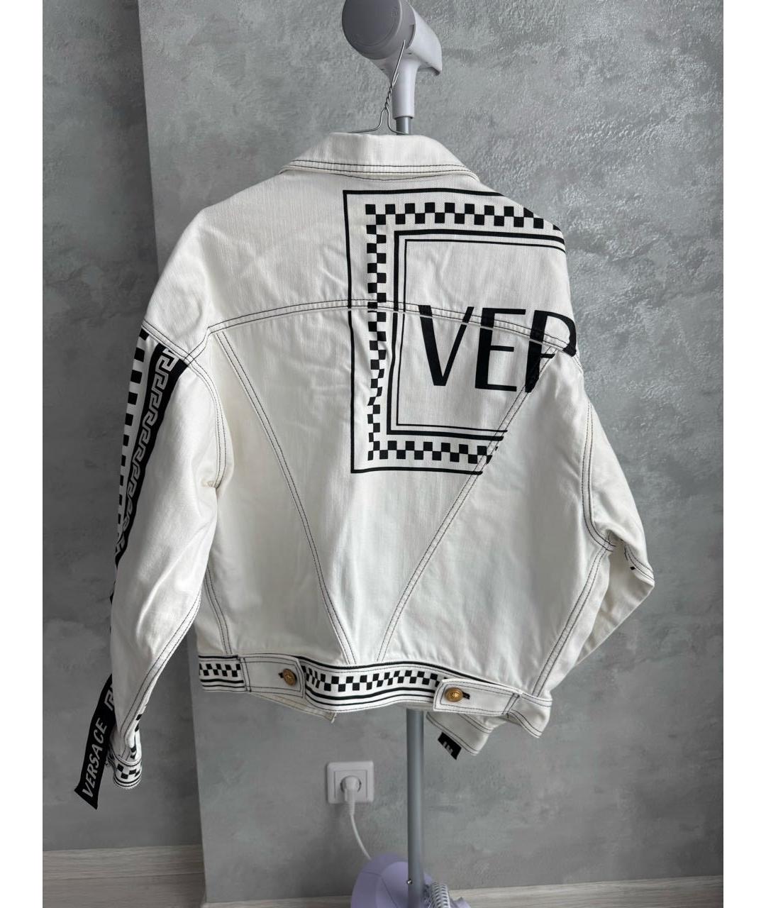 VERSACE Белая хлопковая куртка, фото 3