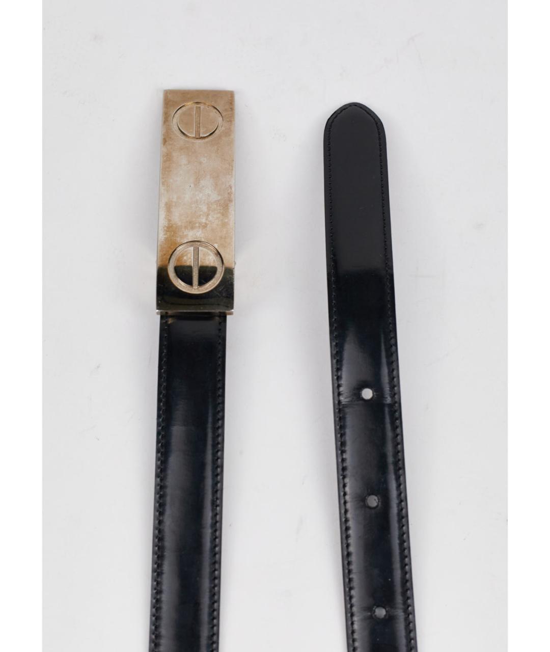 CARTIER Черный кожаный ремень, фото 2