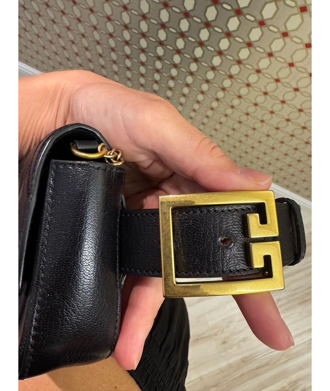 GIVENCHY Черная кожаная поясная сумка, фото 5