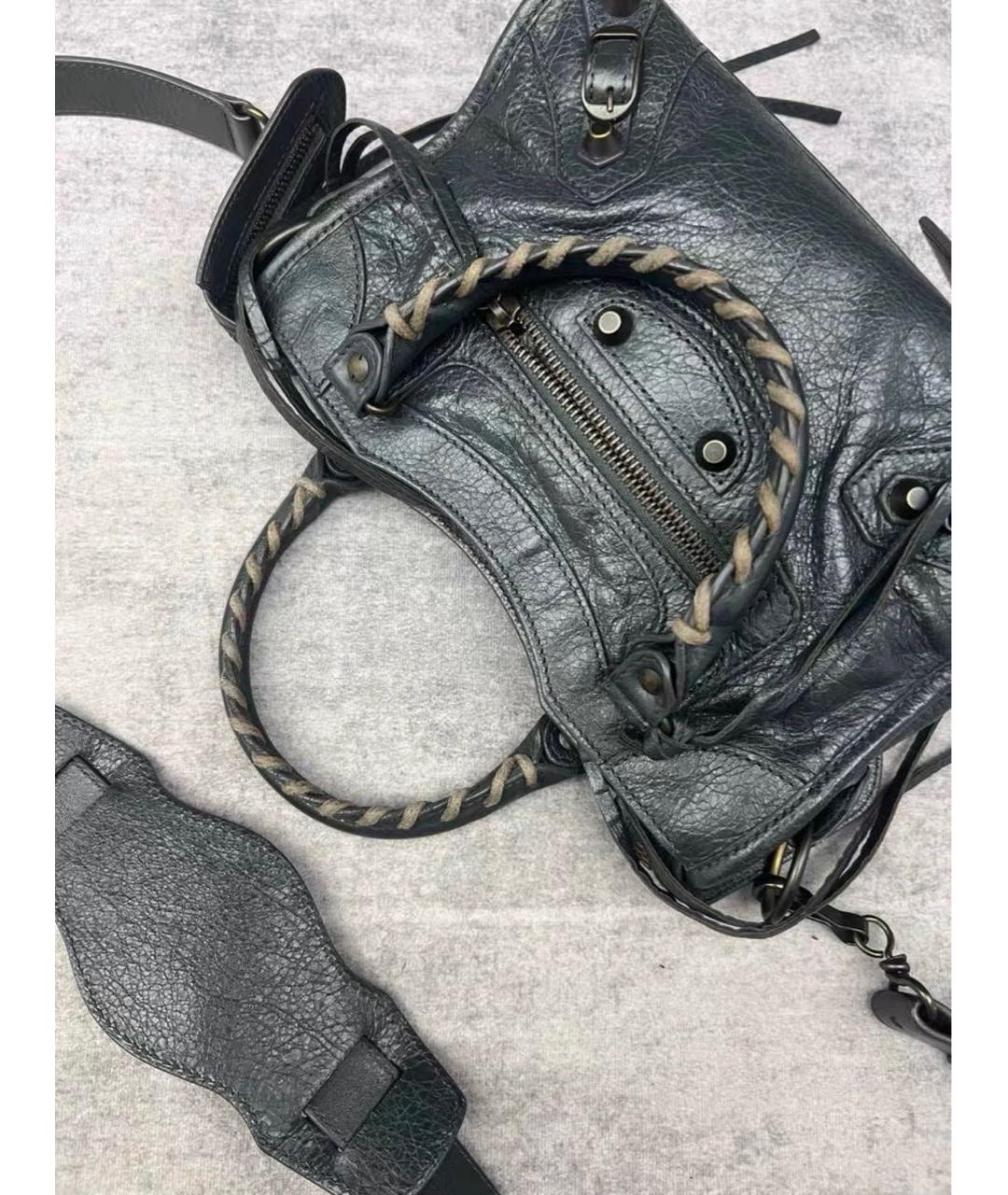 BALENCIAGA Зеленая кожаная сумка с короткими ручками, фото 8