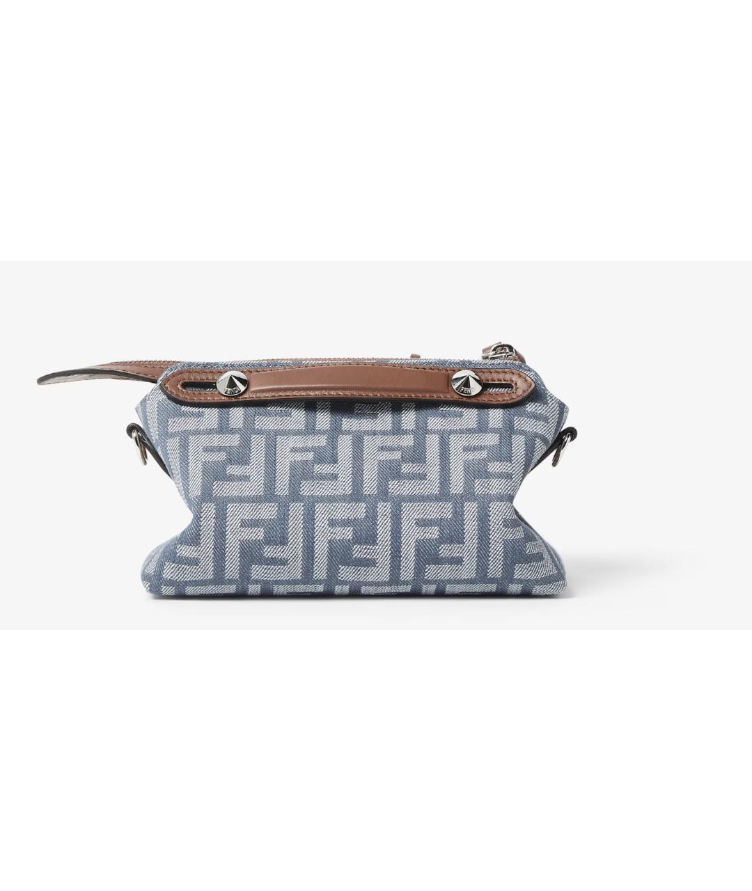 FENDI Голубая деним сумка тоут, фото 3