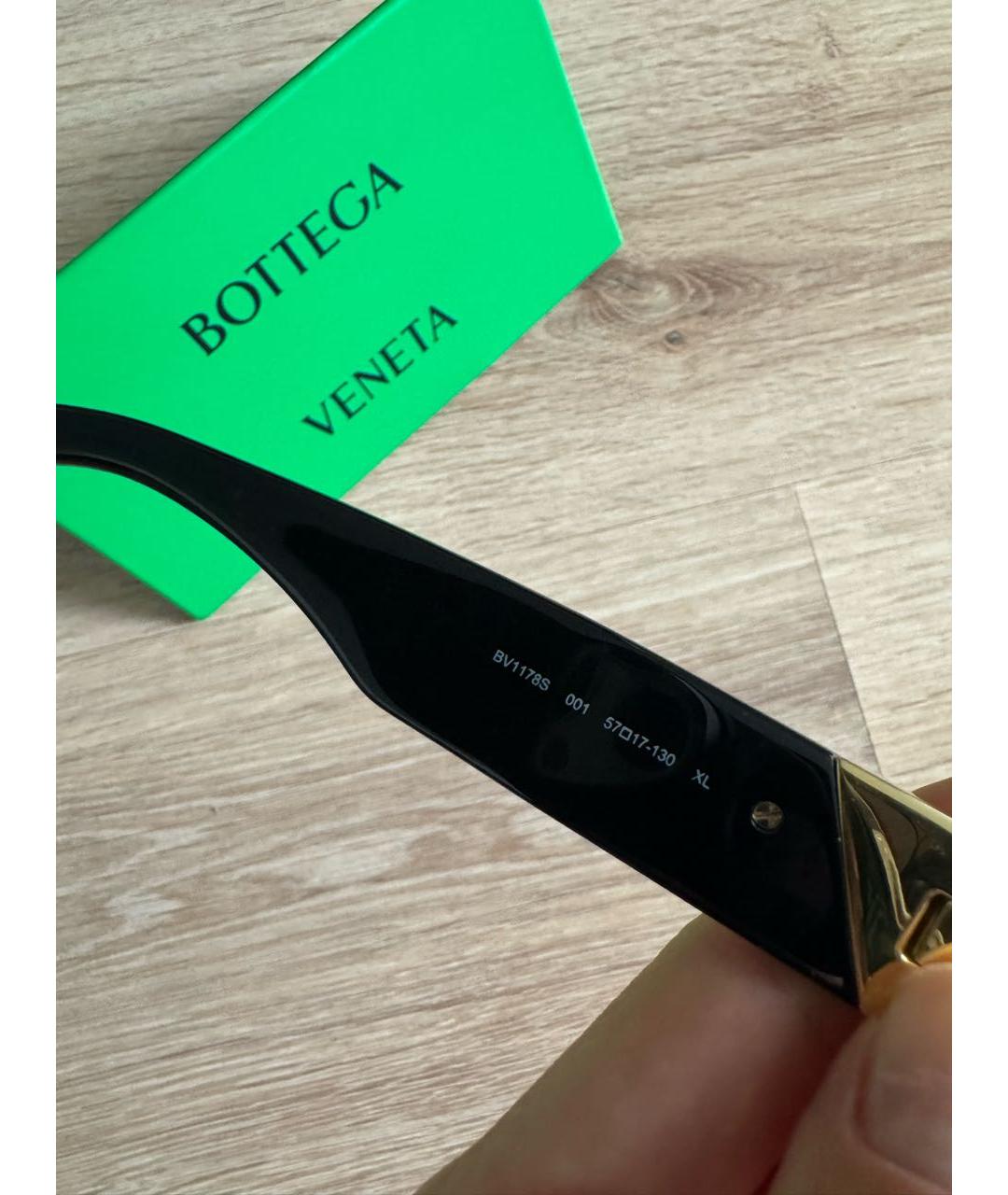 BOTTEGA VENETA Черные пластиковые солнцезащитные очки, фото 5