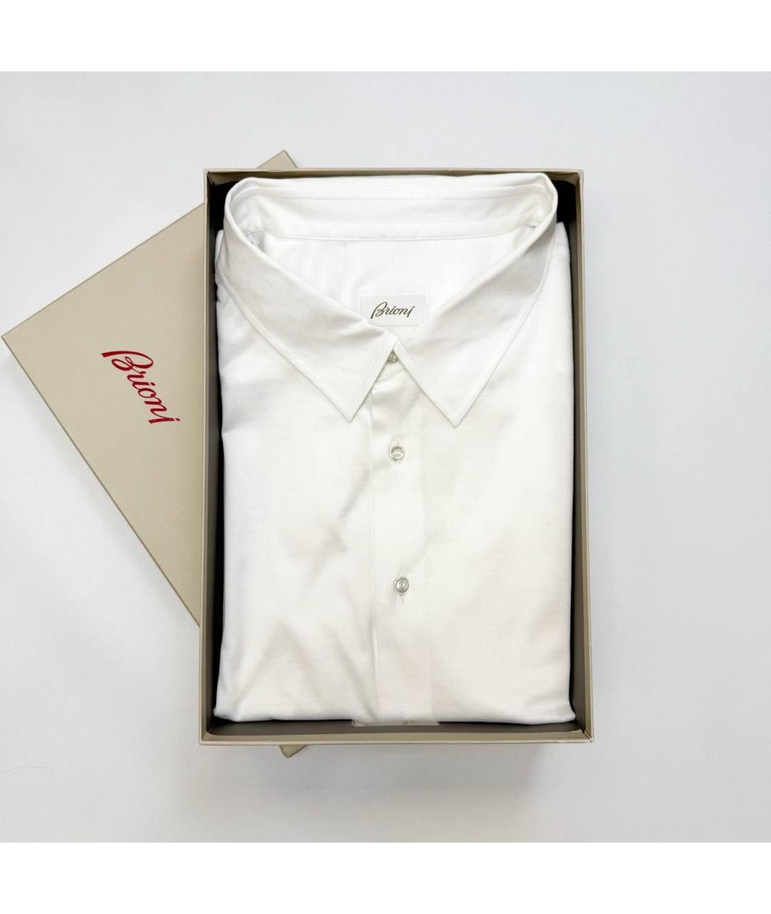 BRIONI Белая хлопковая классическая рубашка, фото 3