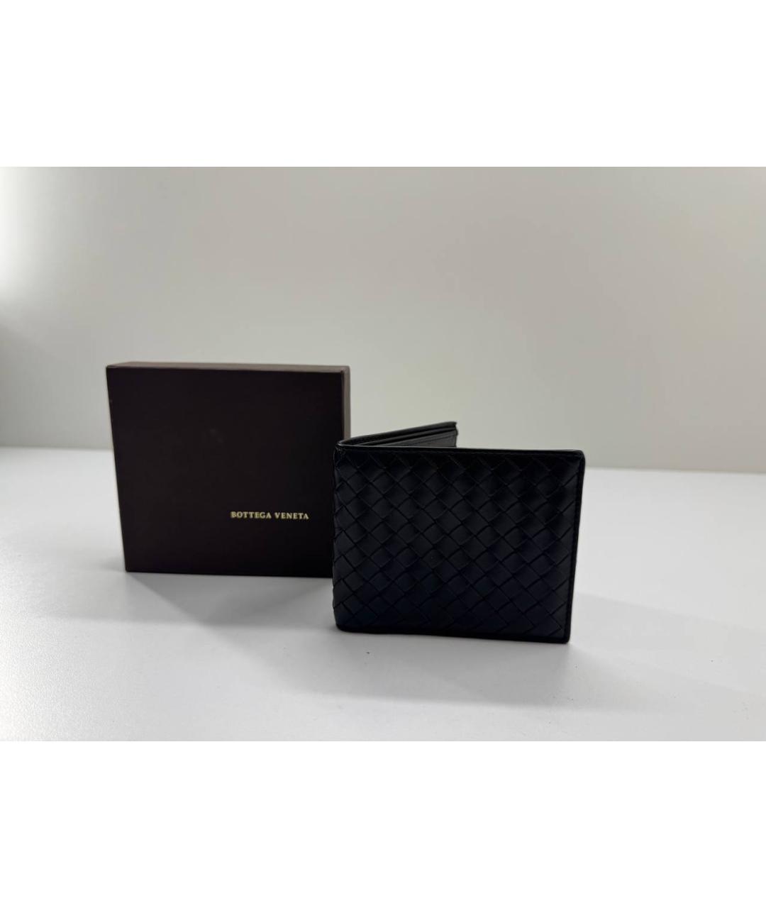 BOTTEGA VENETA Черный кожаный кошелек, фото 2
