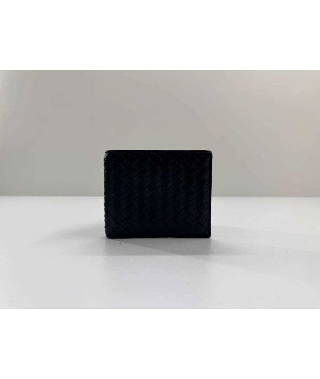 BOTTEGA VENETA Черный кожаный кошелек, фото 1