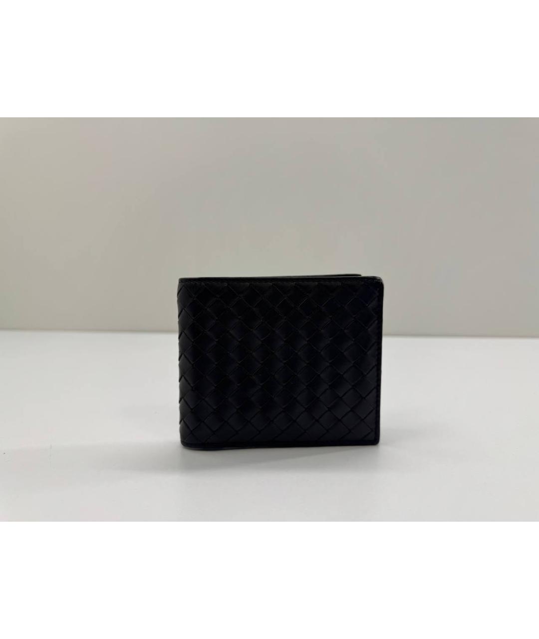 BOTTEGA VENETA Черный кожаный кошелек, фото 9