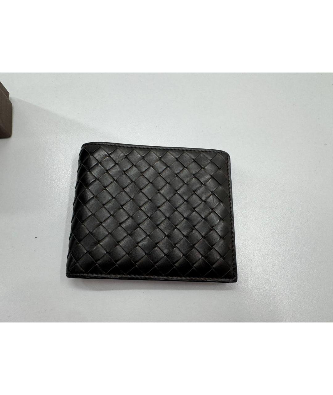BOTTEGA VENETA Черный кожаный кошелек, фото 3
