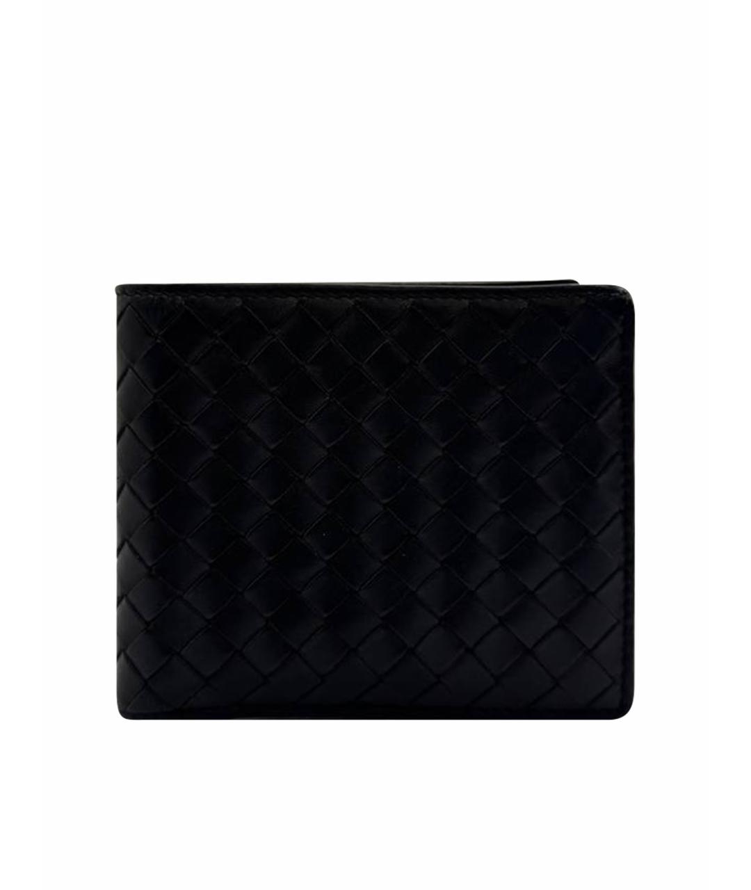 BOTTEGA VENETA Черный кожаный кошелек, фото 1