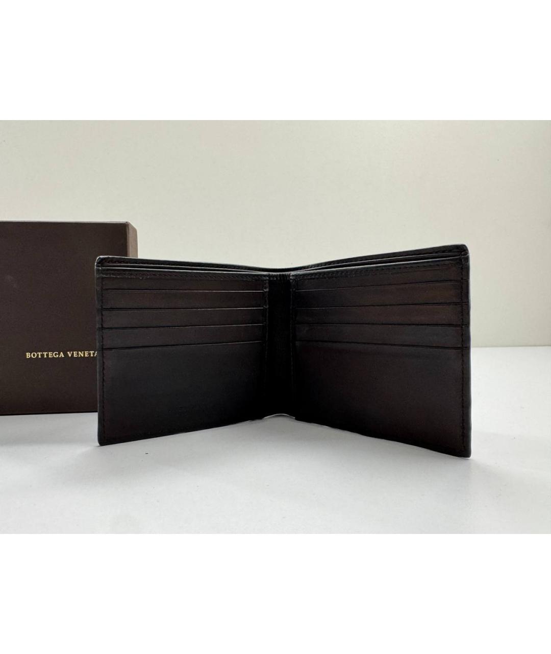 BOTTEGA VENETA Черный кожаный кошелек, фото 5