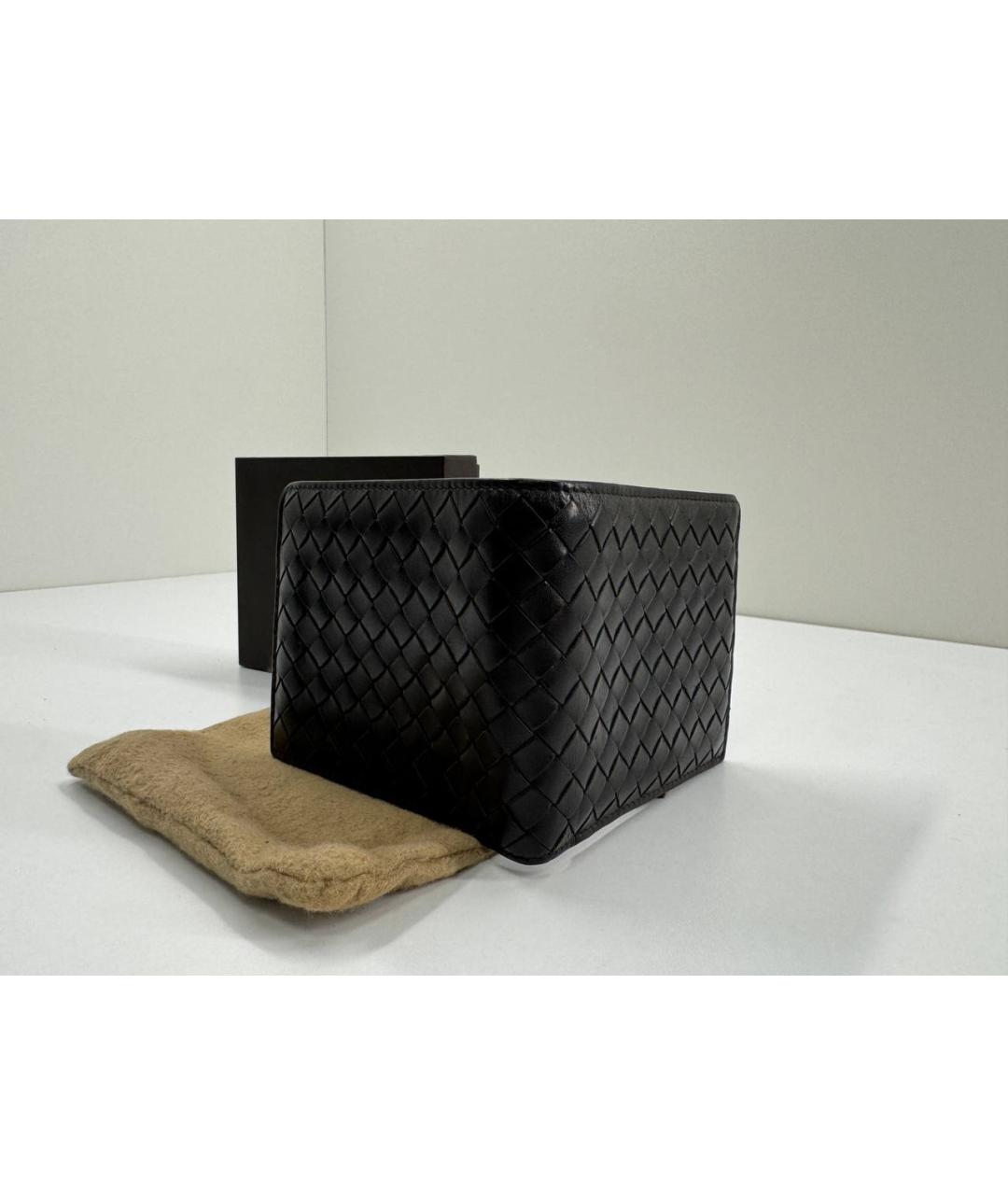 BOTTEGA VENETA Черный кожаный кошелек, фото 4