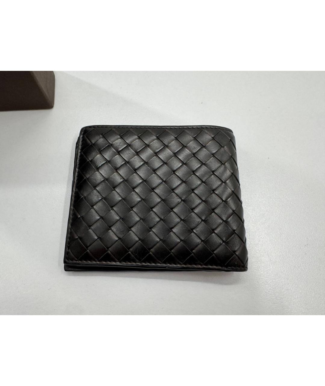 BOTTEGA VENETA Черный кожаный кошелек, фото 4