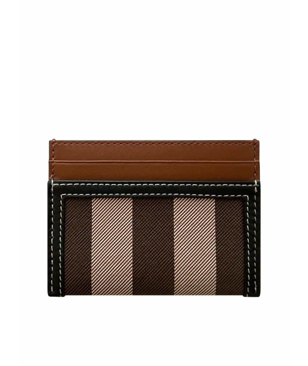 BURBERRY Коричневый кожаный кардхолдер, фото 1