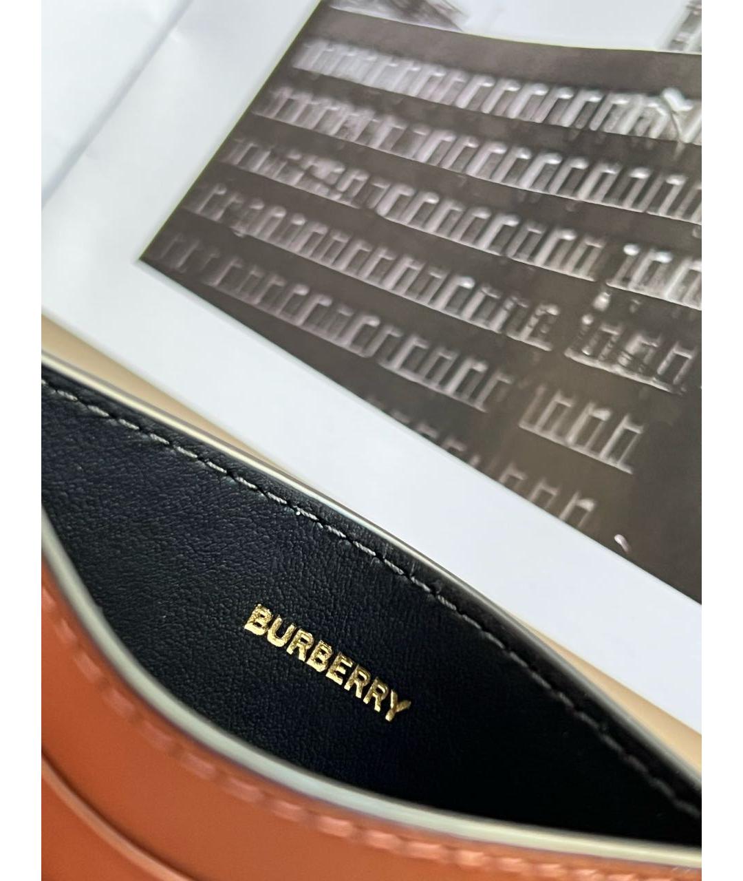 BURBERRY Коричневый кожаный кардхолдер, фото 4