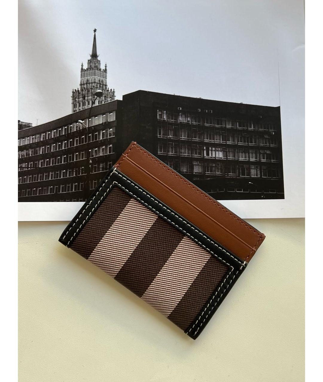 BURBERRY Коричневый кожаный кардхолдер, фото 7