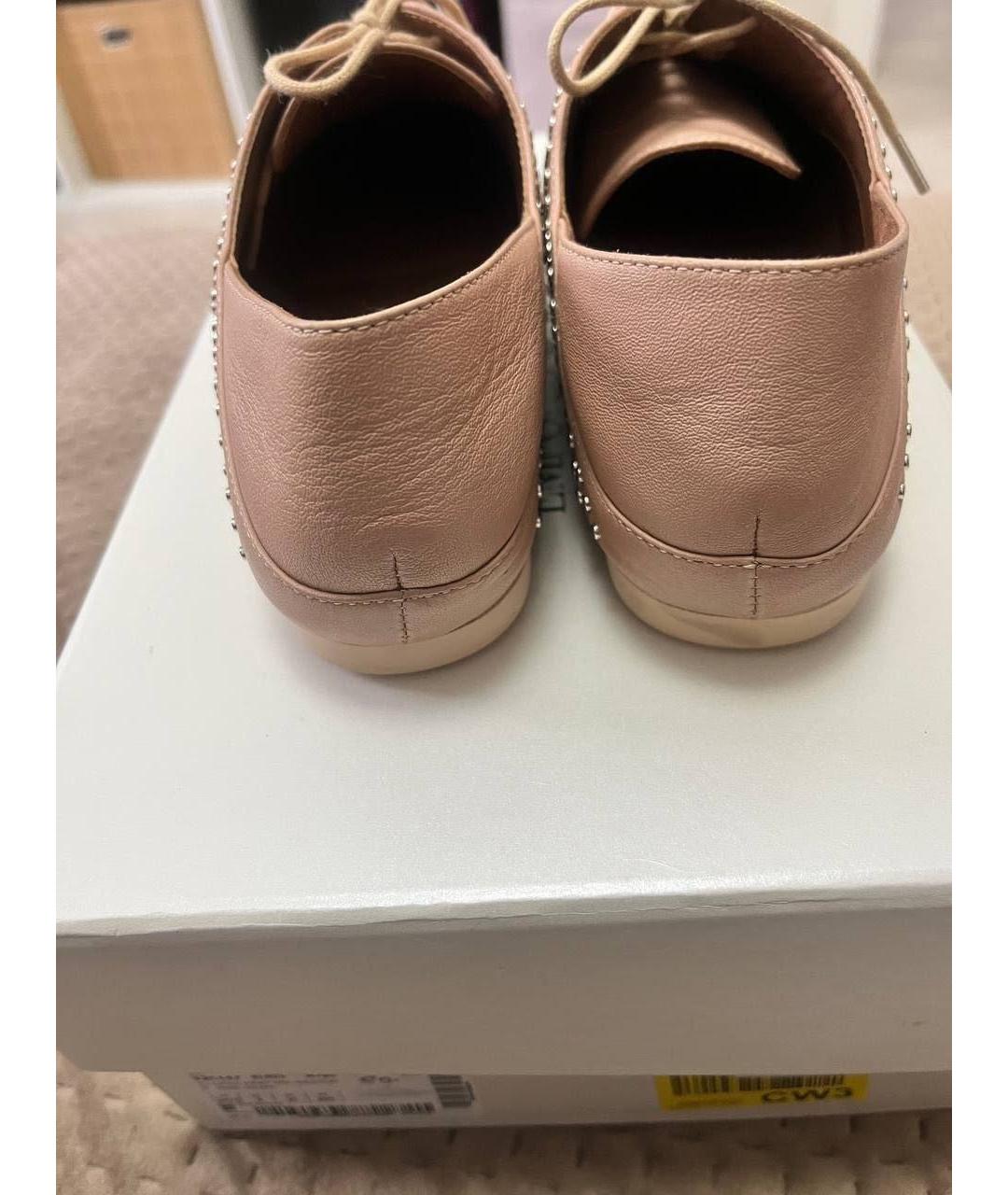 EMPORIO ARMANI Бежевые кожаные брогги и оксфорды, фото 4