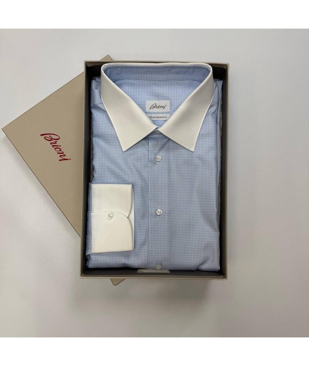 BRIONI Голубая кэжуал рубашка, фото 3
