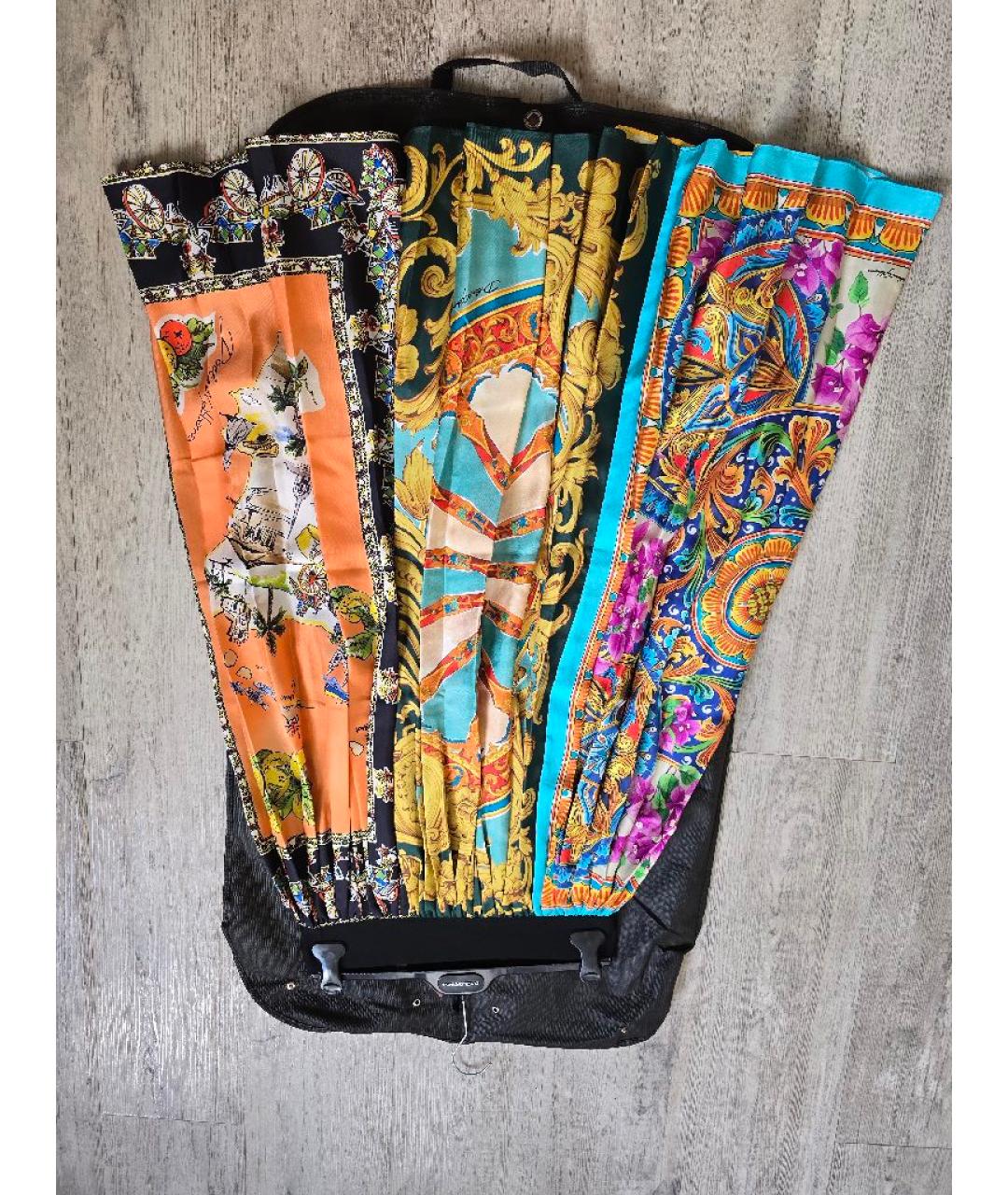 DOLCE&GABBANA Мульти шелковая юбка макси, фото 8