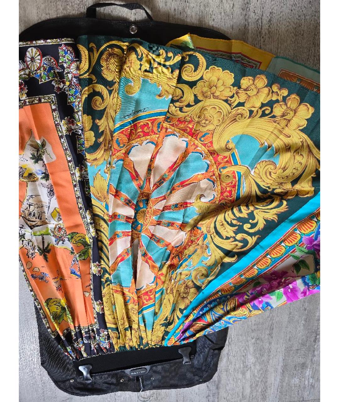 DOLCE&GABBANA Мульти шелковая юбка макси, фото 6