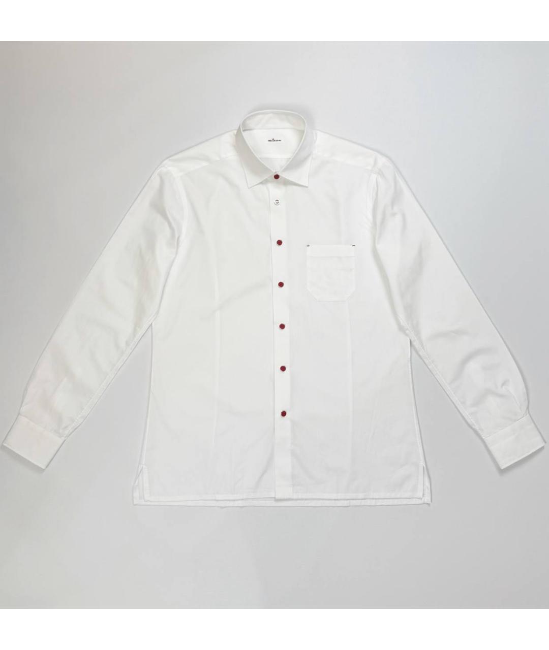 KITON Белая хлопковая классическая рубашка, фото 5