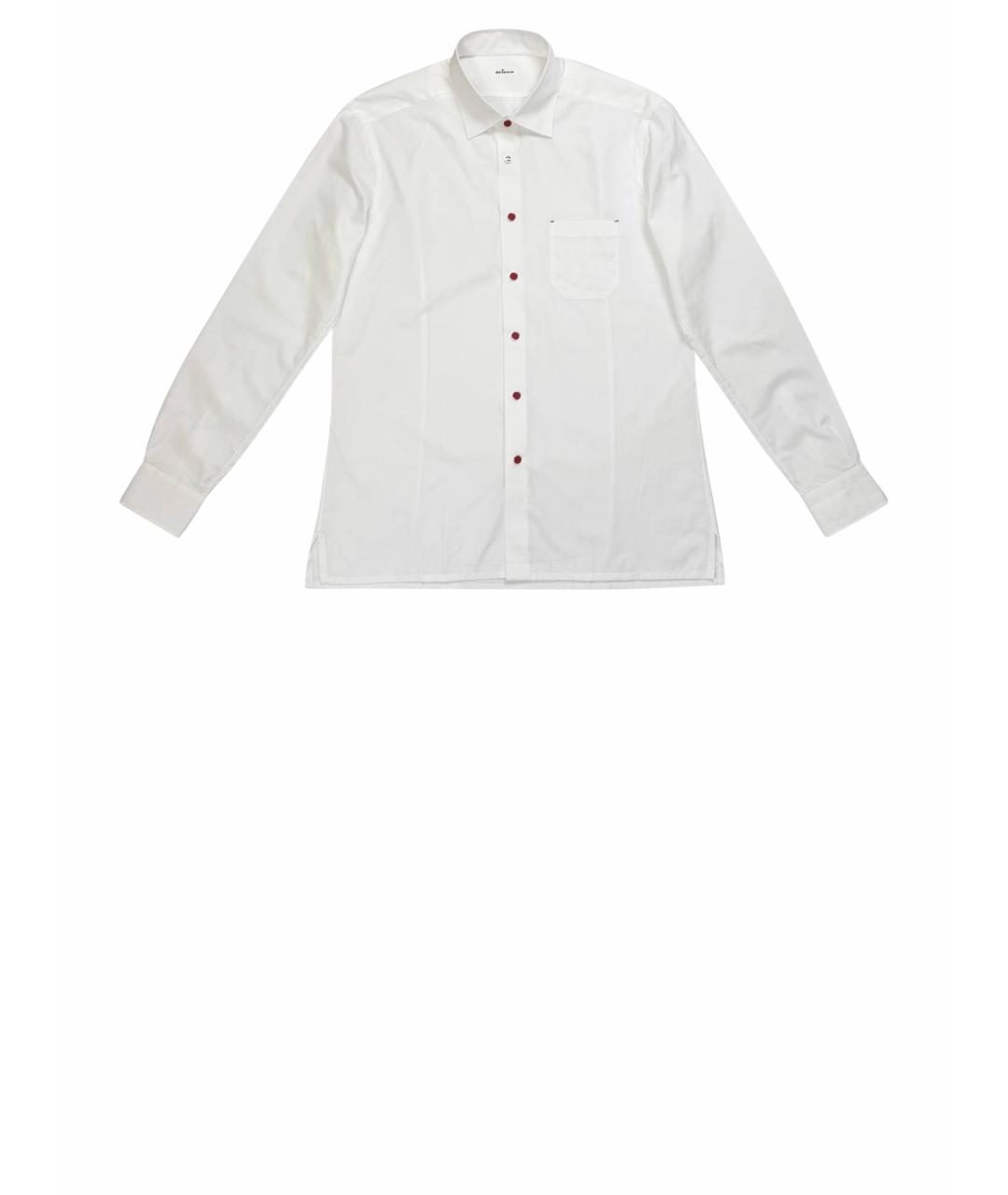 KITON Белая хлопковая классическая рубашка, фото 1