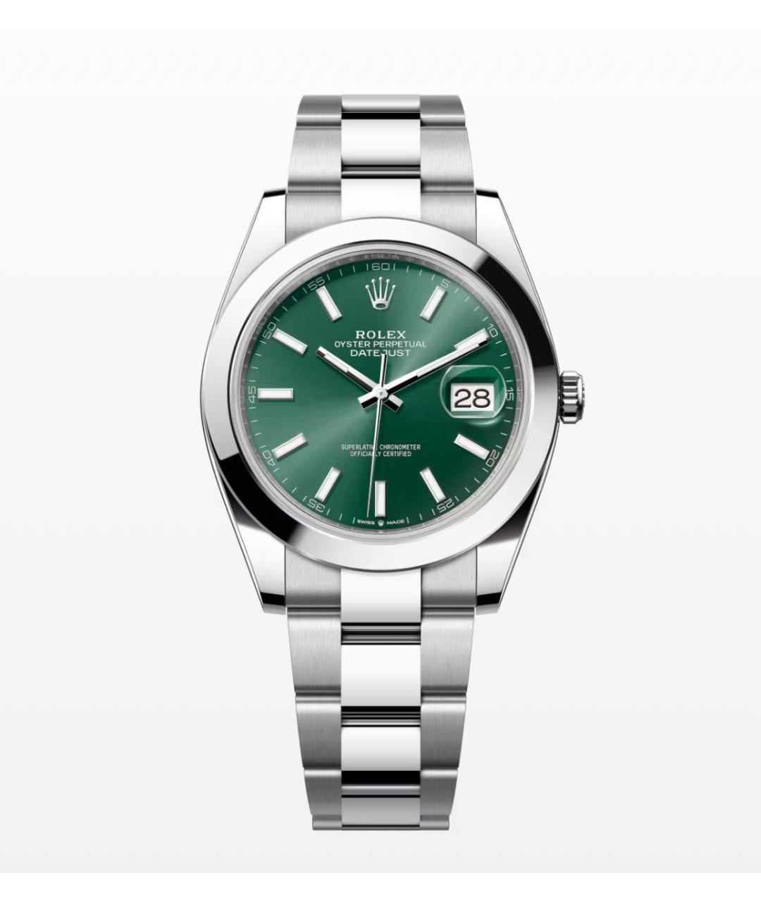 ROLEX Зеленые металлические часы, фото 3