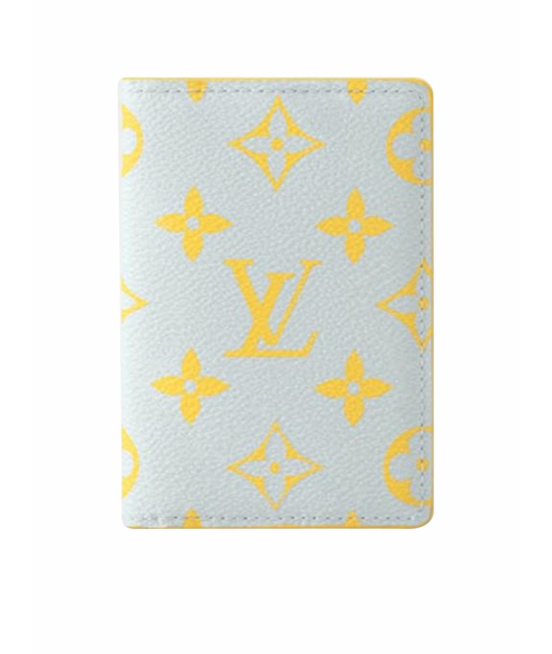 LOUIS VUITTON Желтый кардхолдер из искусственной кожи, фото 1