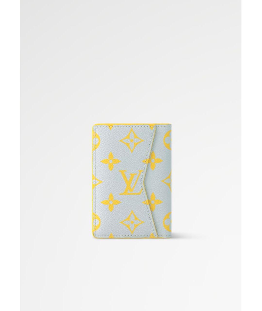 LOUIS VUITTON Желтый кардхолдер из искусственной кожи, фото 2