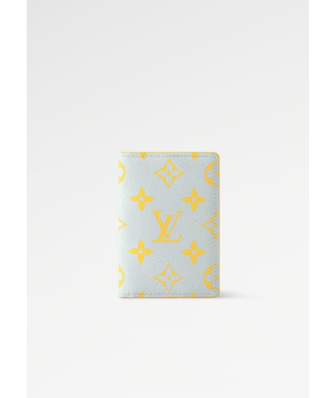 LOUIS VUITTON Желтый кардхолдер из искусственной кожи, фото 8