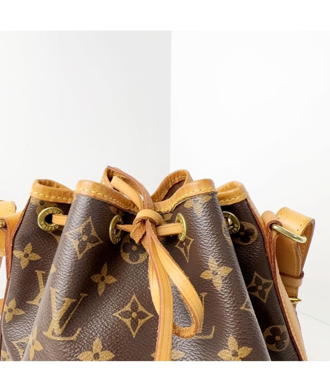 LOUIS VUITTON Коричневая кожаная сумка тоут, фото 4