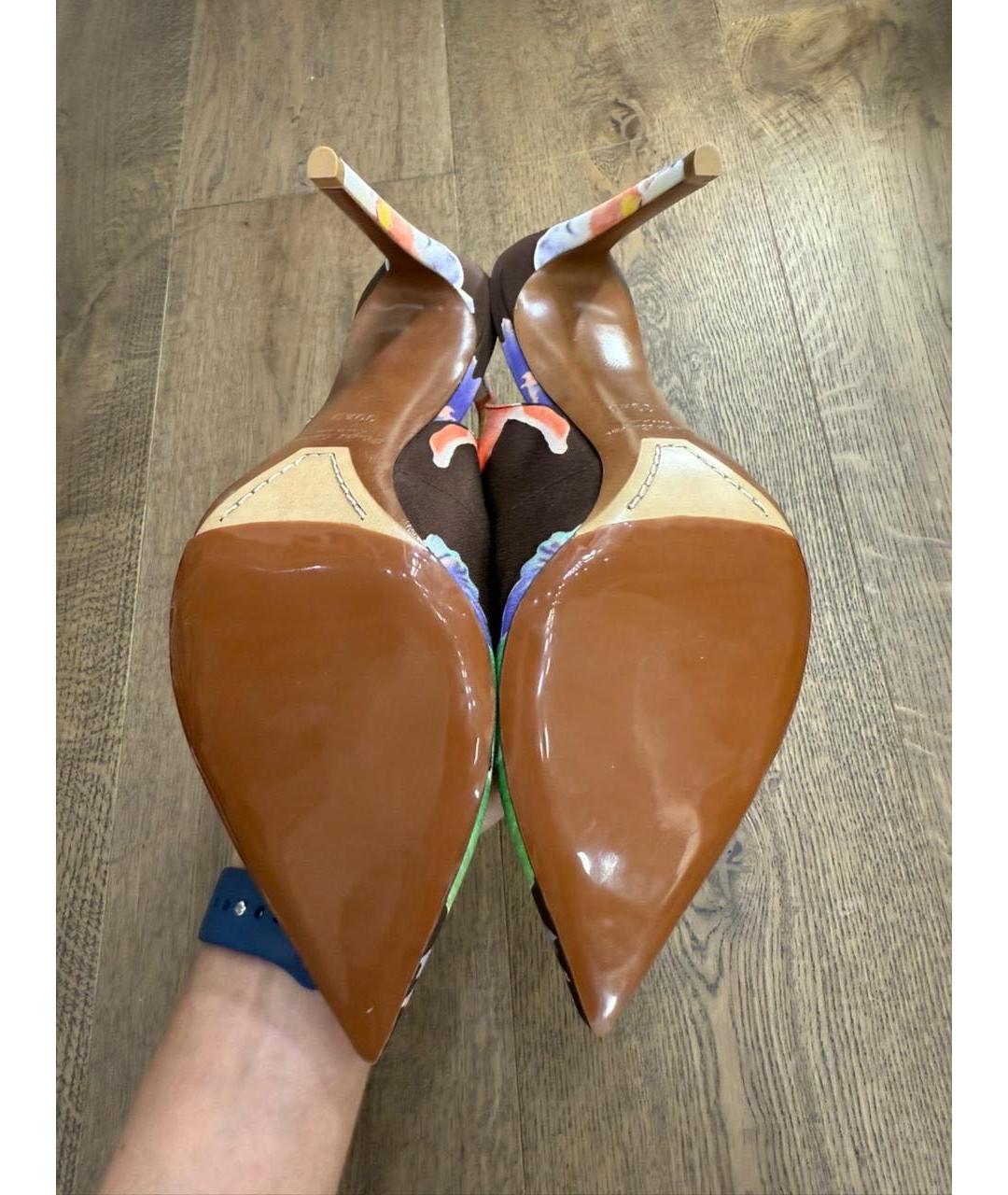 RALPH LAUREN Мульти текстильные туфли, фото 6