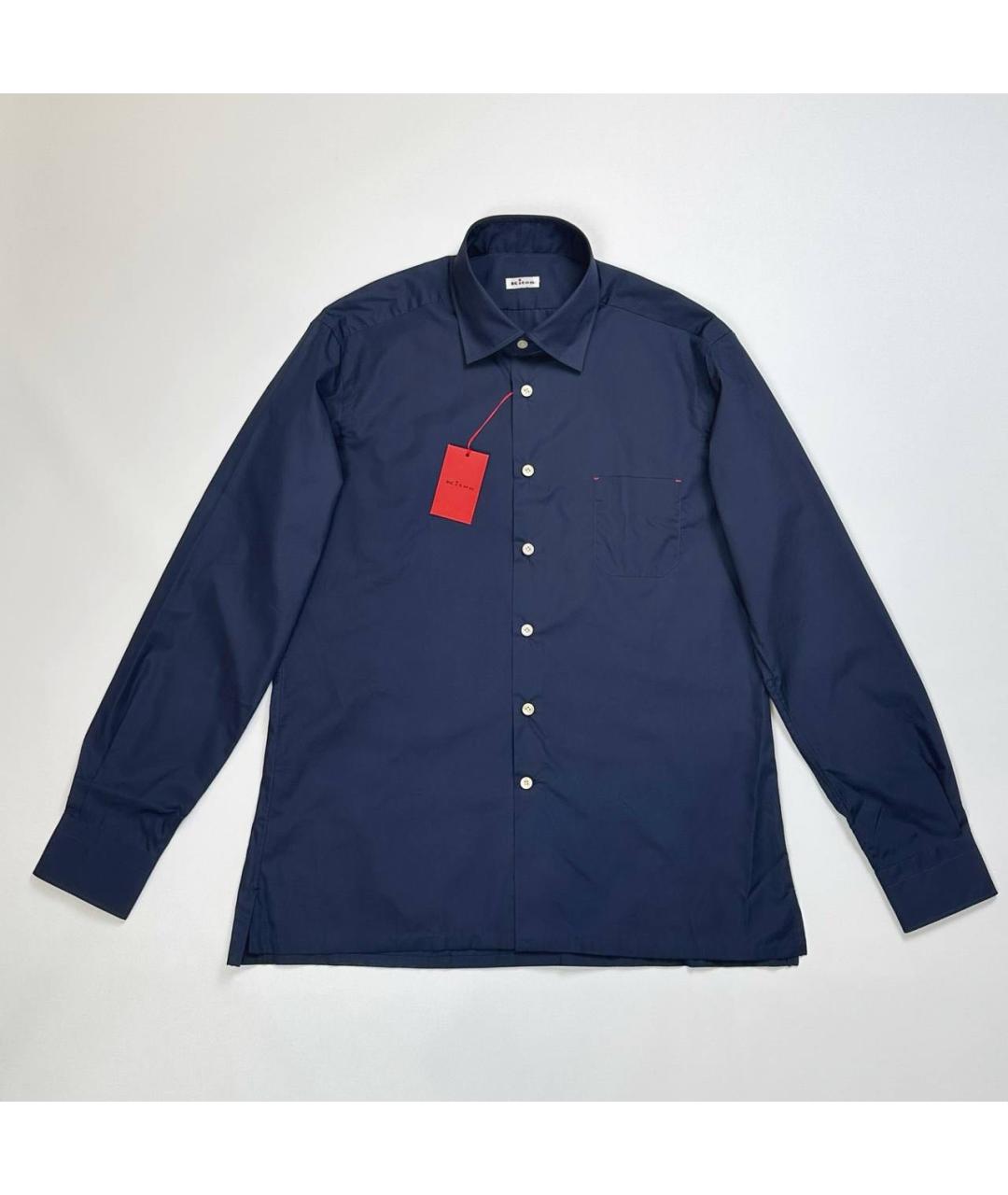 KITON Темно-синяя классическая рубашка, фото 5