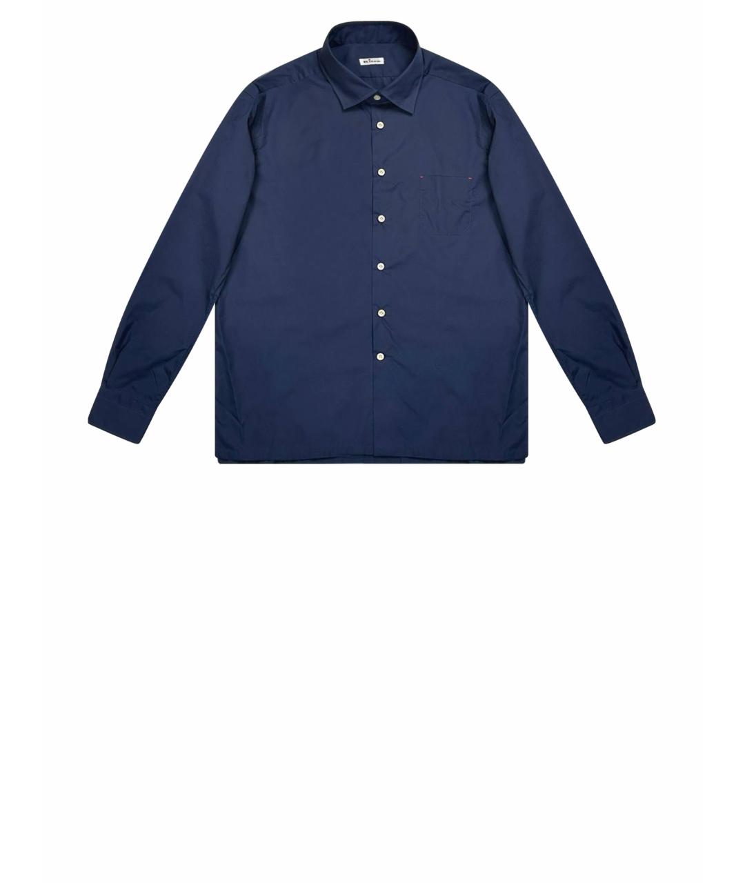 KITON Темно-синяя классическая рубашка, фото 1