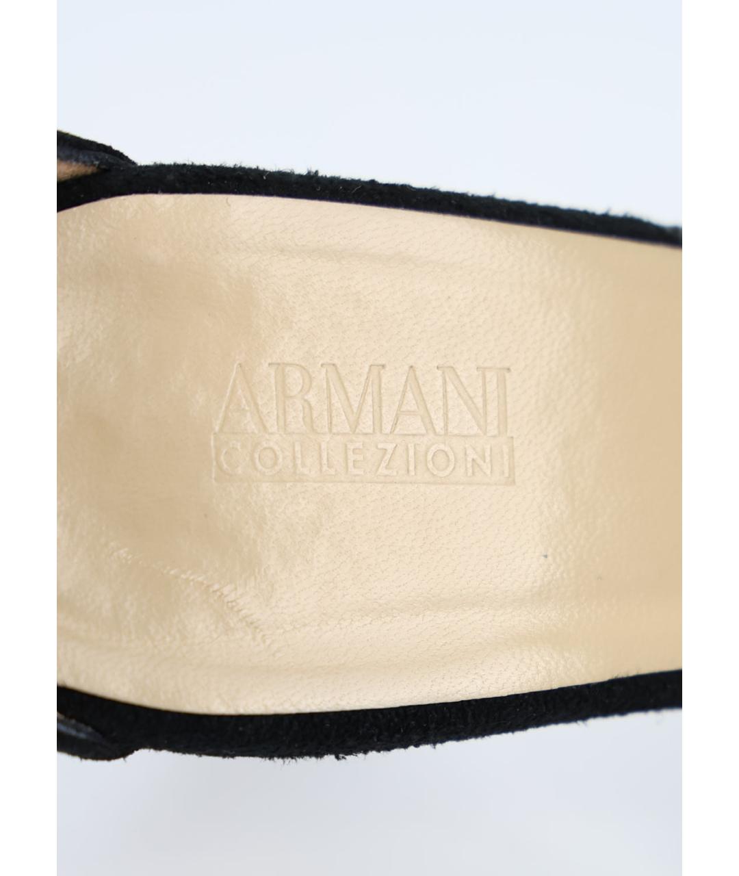 ARMANI COLLEZIONI Черные замшевые туфли, фото 5