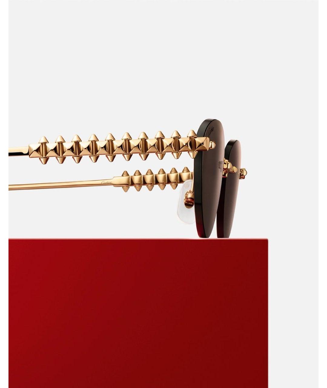 CARTIER Золотые солнцезащитные очки, фото 5