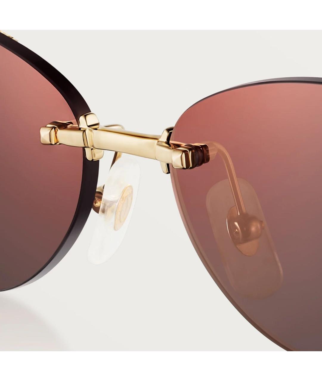CARTIER Золотые солнцезащитные очки, фото 8