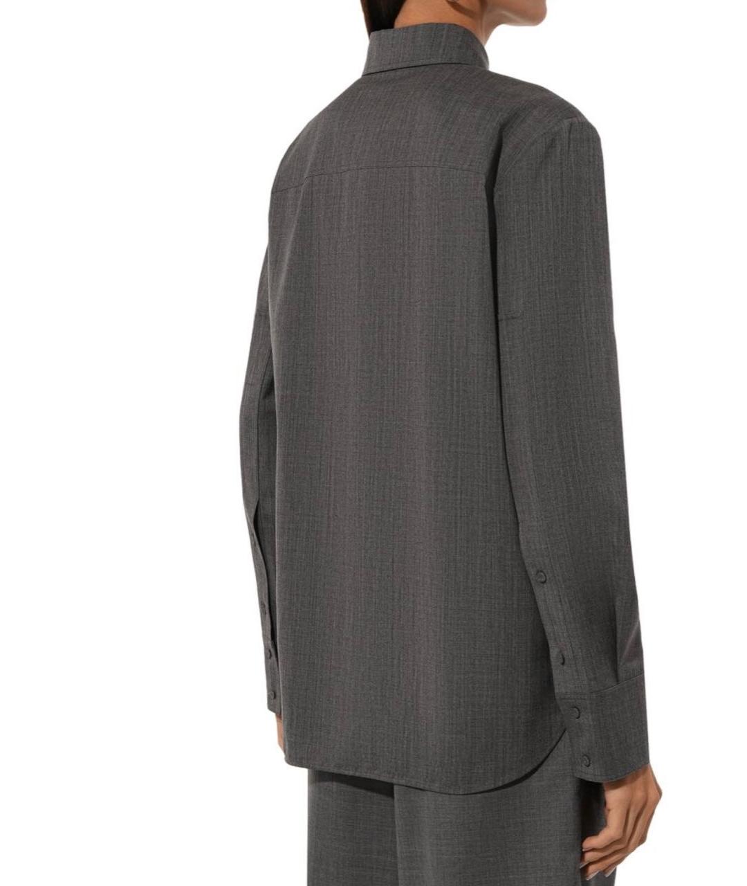 JIL SANDER Серая шерстяная блузы, фото 3