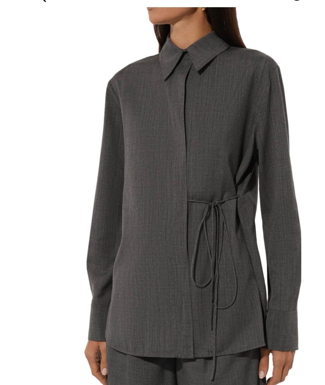 JIL SANDER Серая шерстяная блузы, фото 2