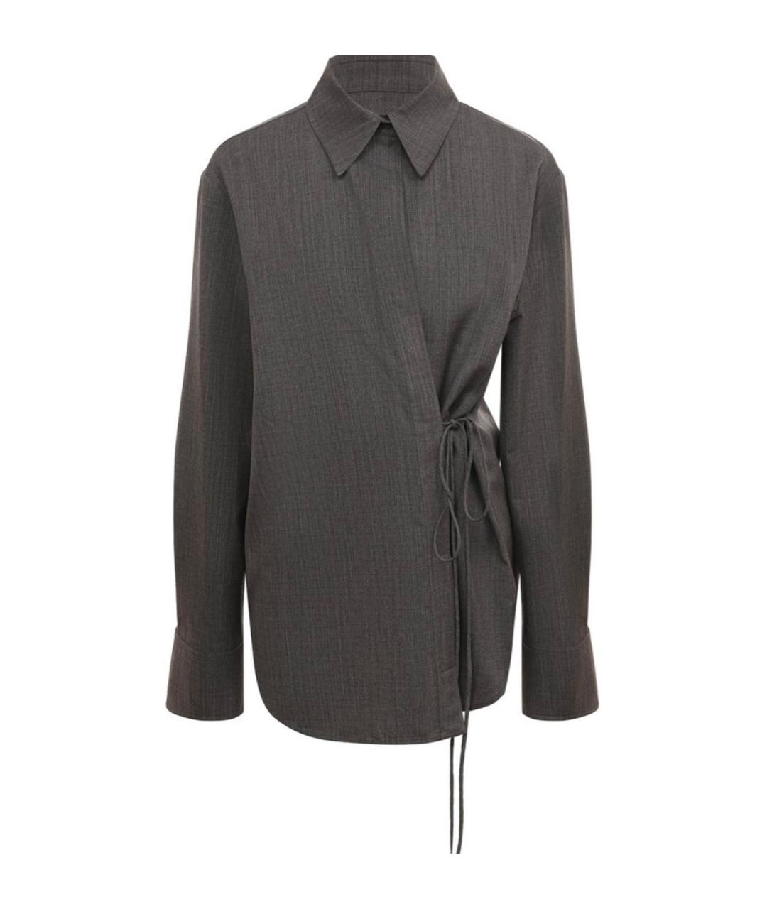 JIL SANDER Серая шерстяная блузы, фото 1