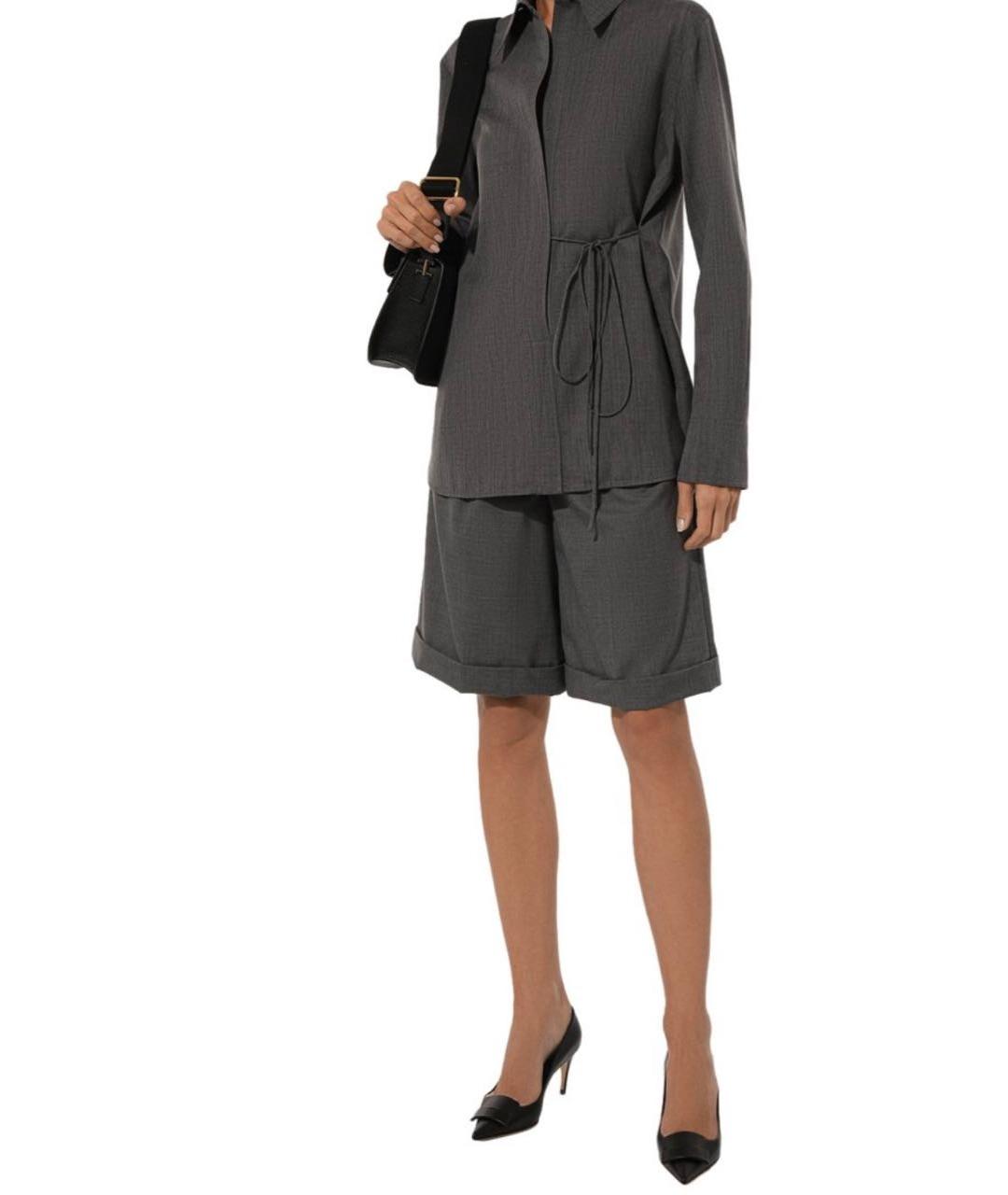 JIL SANDER Серая шерстяная блузы, фото 4