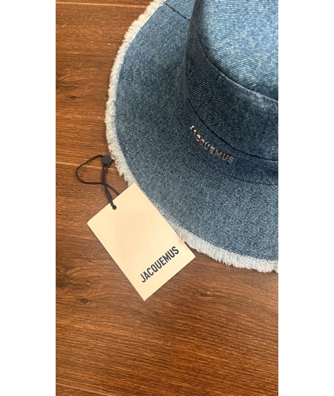 JACQUEMUS Синяя хлопковая панама, фото 6